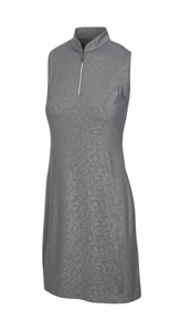 Greg Norman ML75 GARDENIA ZIP DRESS G2S22K508 Size: Medium Graphite