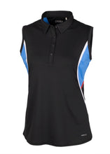 Annika Dimension Colorblock Sleeveless Women’s Golf Polo LAK00141 Black