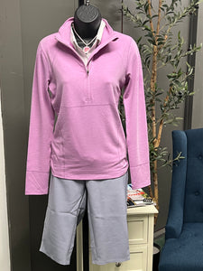 Kate Lord Princeton Heather 1/2 Zip Pullover Wisteria