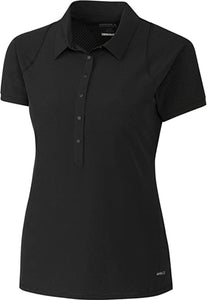 Annika Perforated Short Sleeve Women’s Golf Polo LAW00001 Black