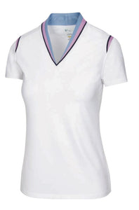 Greg Norman Women’s Galleria Short Sleeve Golf Polo G2F21K203 White Size: Medium