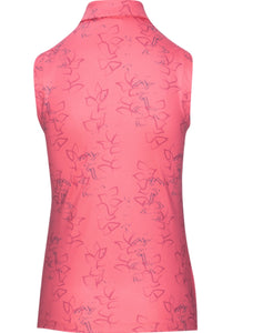 Dunning Golf Fiona Zip Sleeveless Golf Shirt D2S22K273 Size: Medium Rosetta