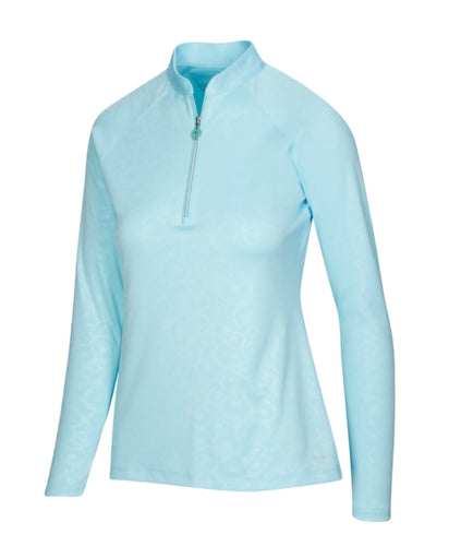 Greg Norman SOLAR XP MISTY 1/2-ZIP G2S22K506 Pure Aqua Size: Medium