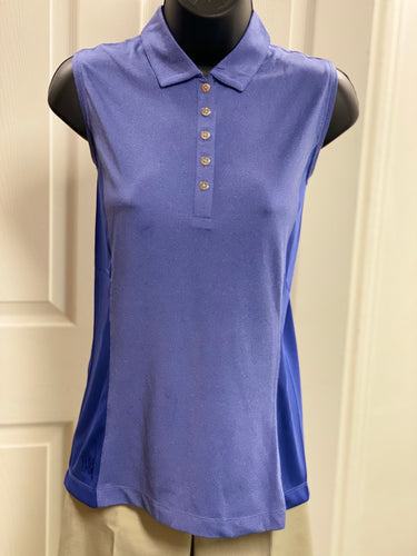 Kate Lord Douglas Sleeveless Solid/Heather Polo LB07 Lapis/Heather