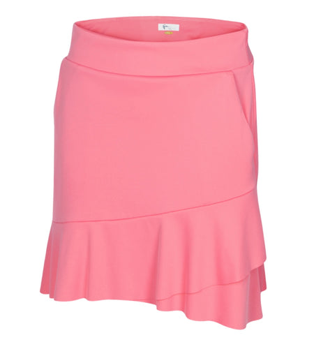 Greg Norman CROSSOVER FLOUNCE PULL-ON SKORT Coral Guava G2S22H526 Size: Medium