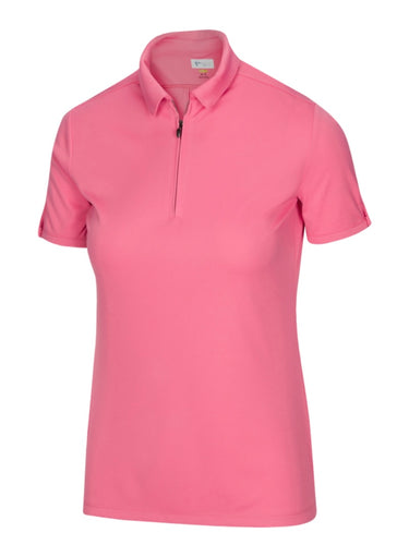 Greg Norman ML75 ZIP POLO G2S22K468 Coral Guava Medium