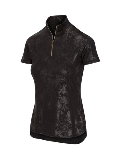 Greg Norman Women’s ML75 REIGN ZIP POLO Black G2F20K606 Size: Medium