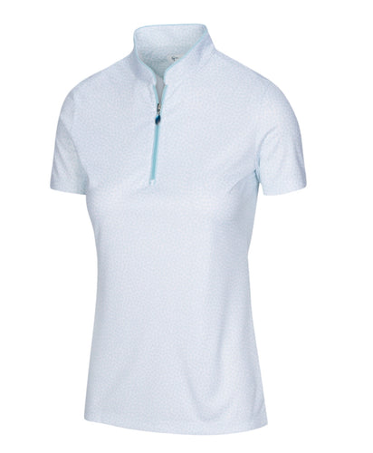 Greg Norman ML75 UMBRELLA PRINT POLO G2S22K469 Size: Medium Pure Aqua