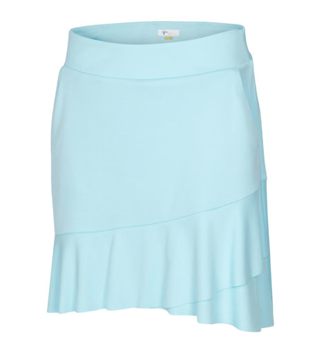Greg Norman CROSSOVER FLOUNCE PULL-ON SKORT Pure Aqua G2S22H526 Size: Medium