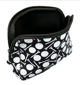 Neoprene Cosmetic Pouch – Ball and Tee(Black)