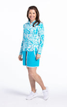 Kinona Down the Middle Golf Skort-Mediterranean Blue Size: Small
