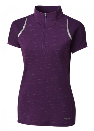Annika Elite Short-Sleeve Mock Half Zip LAK00078 Impulse Purple