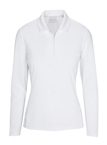 Dunning AUDREY LONG SLEEVE PERFORMANCE POLO D22F22K282 White Size: Small