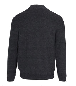 Greg Norman Men’s CHELSEA FULL ZIP LINED WIND SWEATER G7F22S140 Black Heather Size: Large