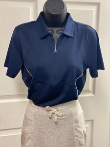 Kate Lord Solid with Mesh Golf Polo KC68 True Navy