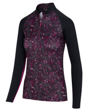 Greg Norman SOLAR XP MONET PRINT QUARTER ZIP G2F22K481 Black Medium