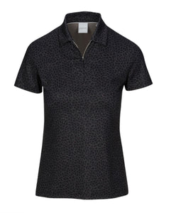 Dunning Golf Nora Zip Golf Shirt D2S22K272 Size: Medium Black