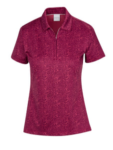Dunning MIA ZIP PERFORMANCE POLO D22F22K276 Plum Size: Small