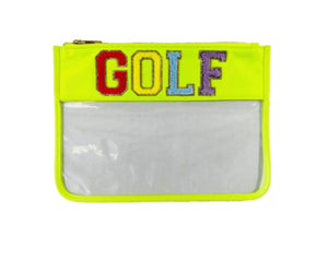 Best of Golf America Nylon Clear Pouch (Embroidered: Golf)